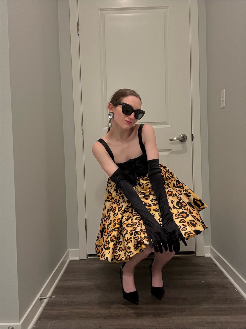 Richard Quinn Leopard Print Dress